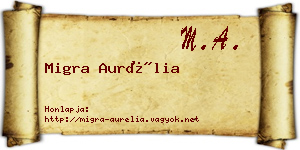 Migra Aurélia névjegykártya